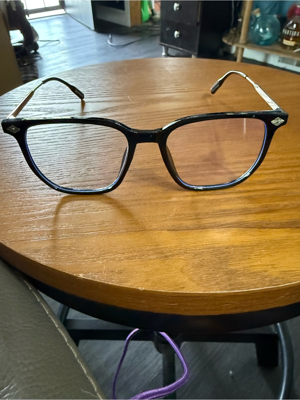 2 pair Classic Black Rectangle Glasses - Unbranded